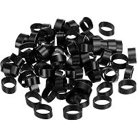 PATIKIL Silicone Rubber Bands 50 Pack - 3/8 Inch Flat White Non-Slip Bands For Organizing - View #4