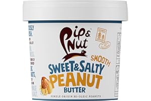 Pip & Nut Sweet and Salty Smooth Peanut Butter (1Kg) | No Palm Oil, Natural, No Added Sugar, Vegan, Single Origin Hi-Oleic Peanuts