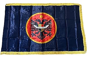 PLMVI Dardania Flagge Premium Qualität 150x90cm aus fein Polyester - Dardania Flagge - Flamuri i Dardanisë - Flamuri Dardan me cilësi të lartë 150x90cm - Dardania Flag 150x90cm