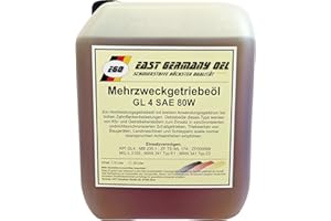 EAST GERMANY OIL Getriebeöl GL 4 SAE 80W Kanister 5 Liter