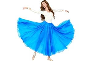 Baisdan Belly Dance Long Swing Skirt Festival Tribal Chiffon Maxi Full Skirt