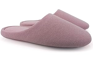 ofoot Pantofole da Donna, Scarpe Antiscivolo in Cotone Lavabile con Memory Foam
