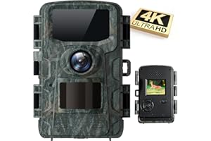 VOOPEAK Cámara de Caza 4K 40MP, Camara de Caza Nocturna Activada por Movimiento, Cámara Caza Infrarroja Vigilancia Exterior Gran Angular 120° Velocidad de Desplazamiento 0,1s Impermeable IP66