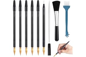 IBMLOMM Lápices para rascar Dibujos - Kit de Dibujos para rascar para Adultos con lápiz Dorado y Cepillo - Opción Ideal para DIY y Entretenimiento