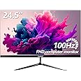 Gawfolk 24.5 inch Computer Monitor Gawfolk 100Hz PC Monitors VA Screen for Home, Office and Dormitory,Support Wall Mount Adjustable Tilt （No Speaker)