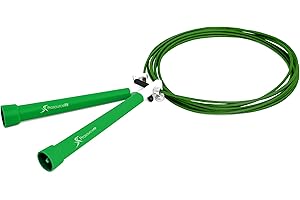 PROSOURCEFIT ProSource Skipping Speed Cable Jump Rope for Crossfit, Super Fast, 10' Feet Fully Adjustable - Choose Your Color