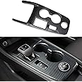 Flash2ning Carbon Fiber Print Gear Shift Knob and Center Console Cover Fit for Nissan Rogue 2024 2023 2022 2021 Accessories with Media Control Knob - Rogue Interior Trim, Easy Installation