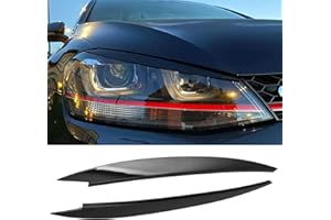 HONEYHOUSE Decal Trim brewki na reflektory, nakładka na reflektory, reflektor, osłona, naklejki, tworzywo ABS (czarne)