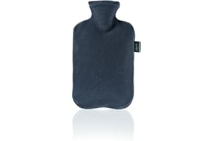 Fashy Hot Water Bottle with Fleece Cover 2.0L (colours vary)