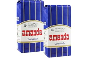 YERBEE Amanda Yerba Maté Despalada 1 kg (2 x 500g)|Yerba Maté Argentine| Boisson revigorante et énergisante