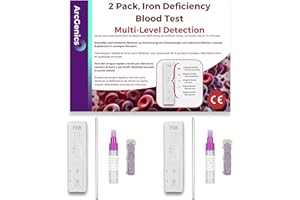 ARCGENICS 2-Pack, Iron Deficiency Blood Test - Anaemia Screening Kit with Multi-Level Detection