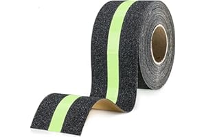 ZEEREE antypoślizgowa taśma klejąca, 5 m, świeci w ciemności, wodoszczelna, samoprzylepna, na schody/kroki (5 cm x 5 m)
