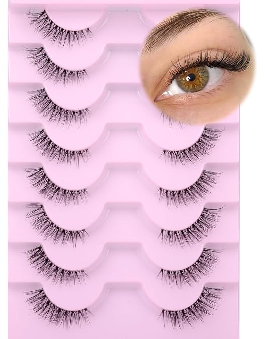 Eldora Falsche Wimpern M103 Multi-Layered – Handgefertigte Echthaar-Wimpern Inkl. Kleber