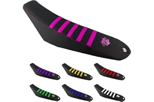 BKS SELLERIE GR BKS SELLERIE - Housse de Selle Moto 50cc sur Mesure Evo Black - Rieju MRT SM/Rieju MRT SM Pro/Rieju MRT SM Trophy - Version Supermotard (SM) & Enduro - Modèle Depuis 2009 - Rose