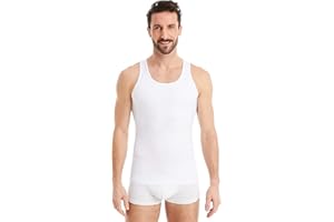 FINN Men's Figure-Shaping Compression Shirt with Tummy Control Effect - Sleeveless Shapewear Tank Top Made of Cotton - Body Shaper Vest for a Flatter Stomach