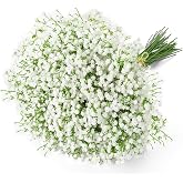 Uhky Lot of 6 Branches Realistic Touch Artificial Gypsophila Flowers for Wedding Party Flower Arrangement Indoor Decoration (