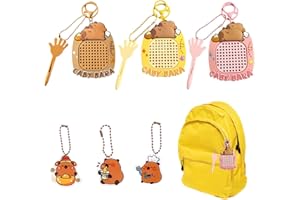 MisFun 3 Pezzi Magnetic Drawing Board Bead keychainn+3 Pezzi Ciondolo Capibara Gioco Magnetico con Lavagnetta Magnetica e Mappa del Labirinto Bambini Giocattolo Educativo per Adulti e Bambini