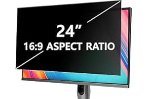 Kelepu 24 Inch Computer Privacy Screen for 24" 16:9 Aspect Ratio Widescreen Monitor, Eye Protections Anti Glare Blue Light Computer Monitor Privacy Filter, WxH: 20.9 x 11.8 Inch