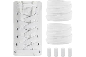 Dafannis Cordones Elásticos - Cordones Zapatillas Deporte - Cordones Elasticos Niños, Adultos - 2 Pares Cordones Sin Atar - 8 mm de Ancho, con Cápsula de Metal, 120cm