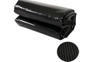 MENDLER Lona térmica para piscina, cubierta solar, grosor 400 µm, redonda, 4,57 m, color negro