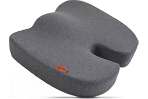 ‎DYNMC YOU DYNMC Ergonomiczna poduszka do siedzenia na krześle - wygodne siedzenie w biurze i w domu - odciążenie pleców, bioder, kości ogonowej - idealna poduszka - piankowa poduszka premium w kolorze szarym