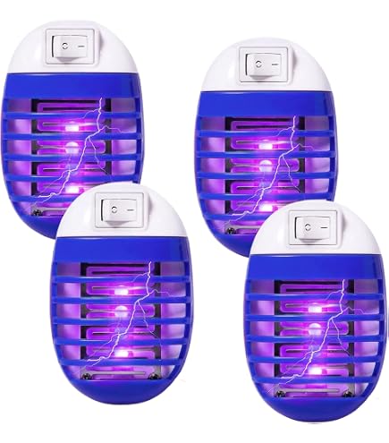 Elektrischer Insektenvernichter UV-Licht – Für Fruchtfliegen, Mücken & Moskitos, 2 Geräte + 10 Klebefolien, Für Innenbereich