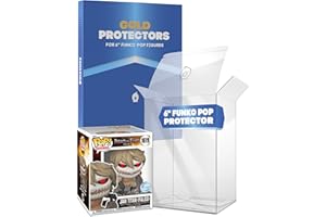 Fanatiko Lot de 5 et 10 Protecteurs Gold pour Funko Pop 6" - Protection Pop de 0,5mm - Gardez Vos Figurines en Parfait État