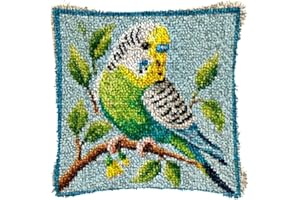 YOOTOM Kit de housse de coussin avec crochet à loquet en Noël,kit de broderie,kits de fabrication de taies d'oreiller，latch Hook Pillowcase Kits 43x43cm