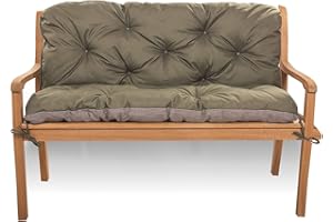 SETGARDEN Coussin de banc 2 ou 3 places, coussin pour balancelle de jardin, coussin de canapé, gardin, coussin de banc d'intérieur, coussin pour banc d'extérieur (170_x_60_x_50_cm, vert)
