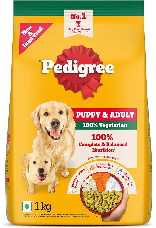 Small Breeds Pedigree Adult Dog Food Pedigree Adult Dry Dog Food  Vegetarian, 3kg Pack Pet Supplies