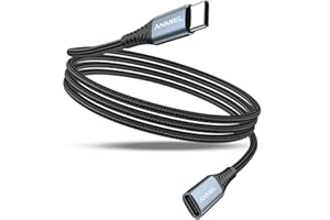 ANMIEL USB C Verlängerungskabel 2M USB C zu USB 3.2(10Gbps) Stecker zu Buchse Verlängerung 100W/5A Schnelles Aufladen Kompatibel mit USB C Hub/Dell XPS/MacBook/iPad Pro/Magsafe Ladegerät