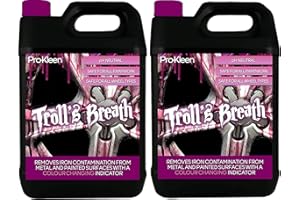 Pro-Kleen Troll's Breath Iron Contamination Fallout Remover - Safe for all Wheel Types - pH Neutral with Colour Indicator - Removes Iron Fallout with Ease & Contains (10 Litres)