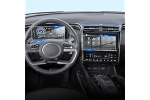 LFOTPP For Hyunda-i Tucson NX4 2021+ Screen Protector Set, 9H Tempered Glass Protective Anti-Scratch Film Car Accessories (10.25 Inch Navigation Glass Film + 10.25 Inch Instrument Panel Film)