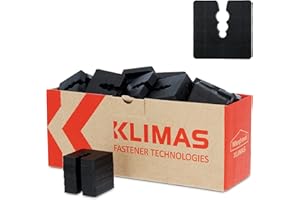 KLIMAS® Abstandshalter Kunststoff 10mm 50 Stück Distanzscheiben Set Schwarz | Sockelprofile Sockelschiene Ausgleichstück Distanzstück für Universal-Dübel mit 3 Durchmesser Ø 6/8/10 mm PE Abstandhalter