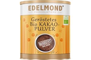 ‎EDELMOND Bio Kakaopulver ohne Zucker. Low Cadmium Sorte. Edelmond. Premium Backkakao für Heiße Schokolade Kakao. Dose 200g