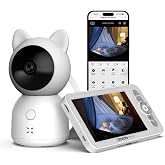 Xenon Smart Bebek Kamerası (Ekranlı) | 5"" Monit&ouml;r WiFi Mobil Takip 360&deg; PTZ Gece G&ouml;r&uuml;ş Sıcaklık Nem X7202