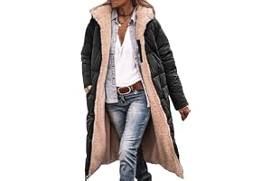 Lång Pufferjacka Dam Luva Vändbar Fleece Dunjacka Oversized Långärmad Luva Varma Vinterrockar