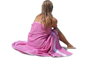 ZusenZomer Ręcznik Hammam, duży XXL, 100 x 200 cm, ręcznik plażowy XL, ręcznik hammam, ręcznik kąpielowy, ręcznik do sauny, 100% bawełna, Öko-Tex, wysokiej jakości ręcznik hammam Fair Trade (100 x 200