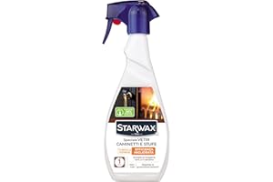 STARWAX - Detergente express - Speciale vetri caminetti e stufe - Pulisce, scoglie la fuliggine e il catrame - Azione rapida - Senza soda caustica - Prodotto in Francia - 500ml
