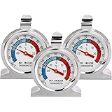 Thlevel Kühlschrank Thermometer Gefrierschrank Thermometer Groß Zifferblatt Temperatur Thermometer aus Edelstahl mit Aufhänge