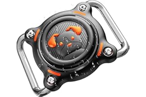 SICHY Kompatybilny z Airtag Dog Collar Holder | Air Tag Dog - Air Tag. Uchwyt do obroży dla zwierząt domowych, wodoodporny, ze zdejmowaną pętlą, trwały, lekki, kompaktowy rozmiar (czarny/pomarańczowy)