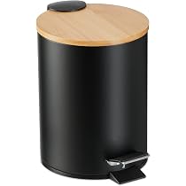 Relaxdays Cestino Pedale 3L Nero: Pratico, Igienico E Salvaspazio Per Bagno O Cucina.