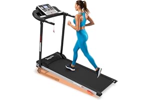 SereneLife Folding Treadmill, Electric Running & Walking Pad, Under Desk Foldable Home Fitness Equipment, Cardio Exercise Machine for Home/ Office/Gym, Bluetooth Connectivity