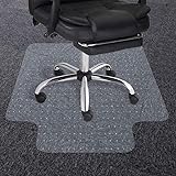 ReaseJoy PVC Chair Mat with Lipped Spiked Back Non-slip for Carpet Floor Protection 120x90cm