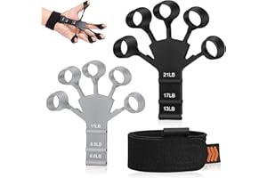MEFESE 2pcs Finger Strengthener, Flexion Extension Training 2023 New Grip Strength Trainer, 6 Resistant Level Hand Strengthener