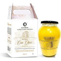 Anveshan Empowering farmers with technology Anveshan A2 Cow Ghee 1L | Glass Jar | Bilona Method | Curd-Churned | Pure…