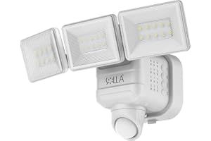 SOLLA Lampe Extérieure Alimentée par Piles, Luminosité Réglable Détecteur de Mouvement Sans Fil, IP65 Lumières de Sécurité Projecteurs, pour entrées, escaliers, cour et garage,Jardin