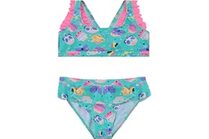 FP DE POWER FLOWER Mädchen-Badeanzug Zweiteilige Bademode mit Rüschen Badeanzug Tankini-Set Bademode für Kleinkinder von 2-16 Jahren