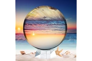 PATRICHOR Glaskugel Fotografie Kugel aus K9 Glas 80mm-Fotokugel Glaskugel Fotokugel mit Ständer-Lensball Fotografie - Glaskugel Wahrsagerkugel - Foto Glaskugel - Foto Kugel - Geschenkideen für Hobbyfotografen