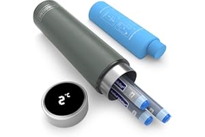 DISONCARE 60H Smart Trousse Isotherme Medicaments Insuline Voyage Temp-display Sac Isotherme Transport Pochette Isotherme pour Diabetique avec 2 Glacieres et QR Étiquette Médicale(Vert)